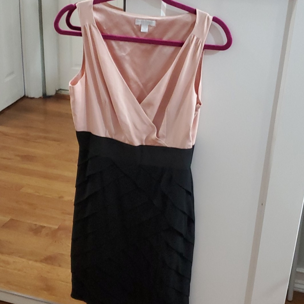 Black and peach dress